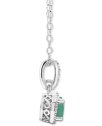 Sapphire (5/8 ct. t.w.) & Diamond Accent Solitaire 18" Pendant Necklace Sterling Silver (Also Emerald Ruby)