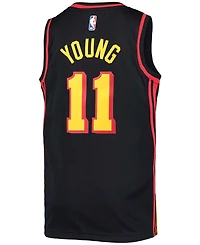 Big Boys Trae Young Black Atlanta Hawks 2020/21 Swingman Player Jersey - Statement Edition