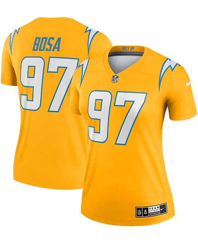 Women's Joey Bosa Gold-Tone Los Angeles Chargers Inverted Legend Jersey