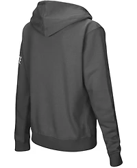 Women's Charcoal Ohio State Buckeyes Arched Name Full-Zip Hoodie