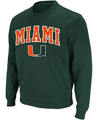 Colosseum Men's Miami Hurricanes Arch & Logo Crew Neck Sweatshirt
