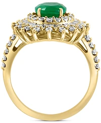 Effy Ruby (1-7/8 ct. t.w.) & Diamond (1/4 Halo Statement Ring 14k White Gold (Also Sapphire and Emerald)