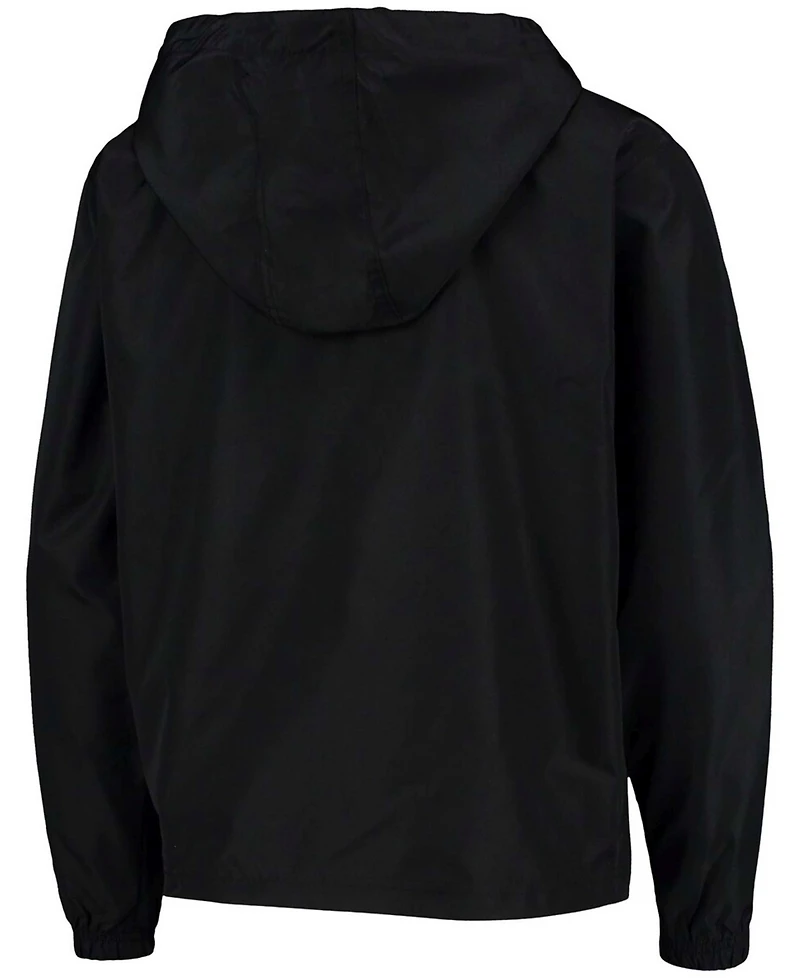 Big Boys and Girls Black Ohio State Buckeyes Pack and Go Quarter-Zip Windbreaker Jacket