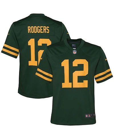 Big Boys and Girls Aaron Rodgers Bay Packers Alternate Game Player Jersey