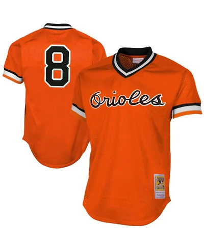 Men's Cal Ripken Jr Orange Baltimore Orioles 1988 Authentic Cooperstown Collection Mesh Batting Practice Jersey