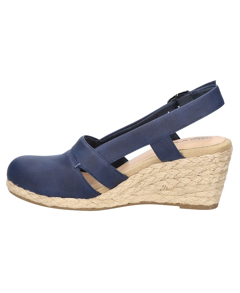 Easy Street Women's Stargaze Espadrille Slingback Wedges
