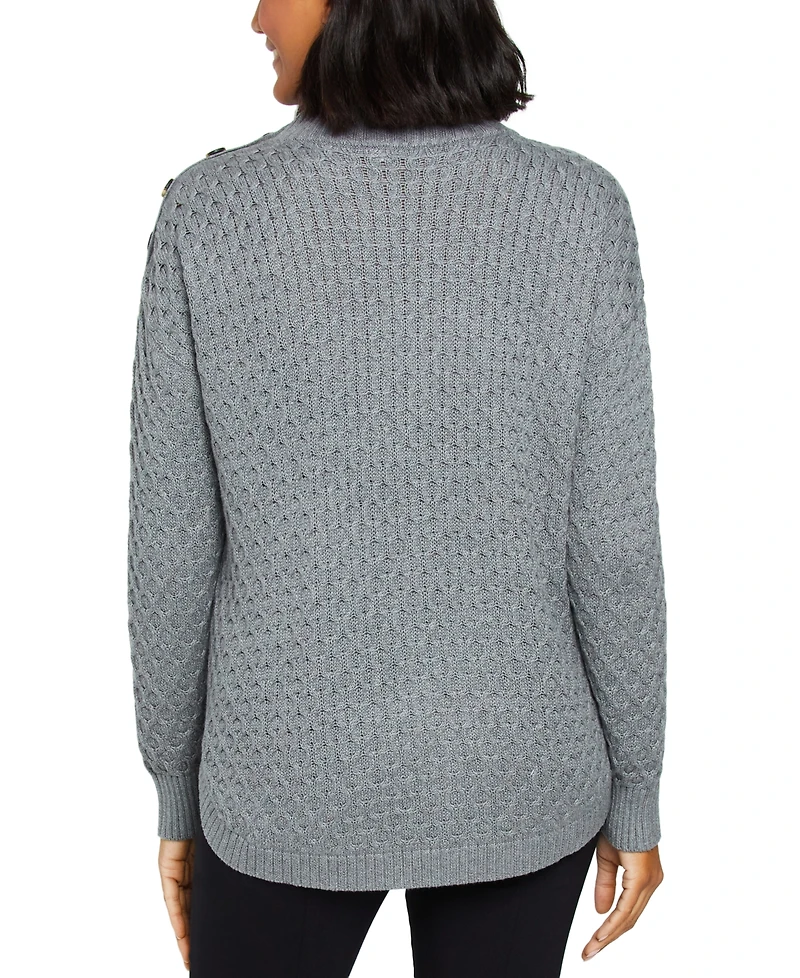 Motherhood Maternity Stitched Mock-Neck Maternity Sweater