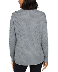 Motherhood Maternity Stitched Mock-Neck Maternity Sweater