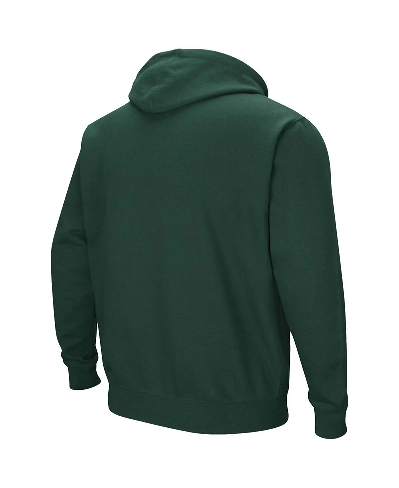 Men's Green Hawaii Warriors Arch and Logo Pullover Hoodie