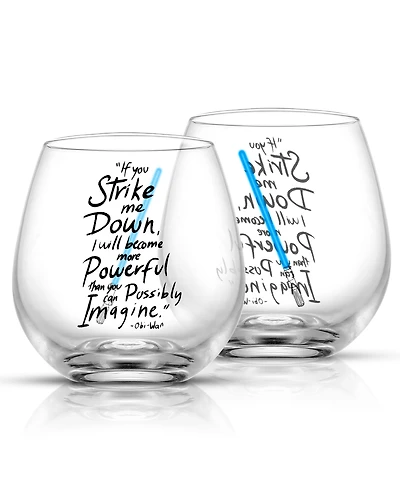 JoyJolt Star Wars New Hope Stemless Drinking Glasses, Set of 2