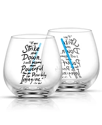 JoyJolt Star Wars New Hope Stemless Drinking Glasses, Set of 2