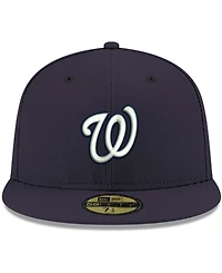 Men's Navy Washington Nationals Logo White 59FIFTY Fitted Hat