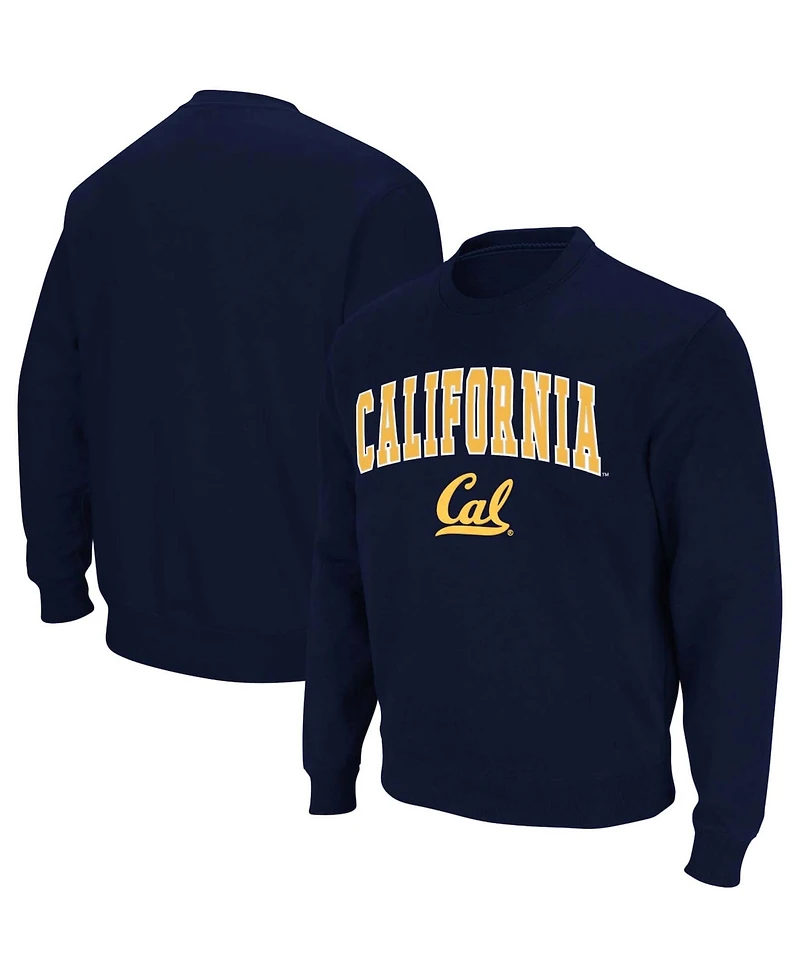 Men's Navy Cal Bears Arch Logo Crew Neck Sweatshirt