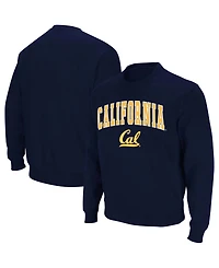 Men's Navy Cal Bears Arch Logo Crew Neck Sweatshirt