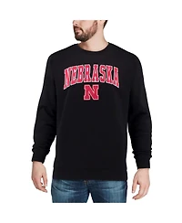 Colosseum Men's Nebraska Huskers Arch & Logo Pullover Sweatshirt