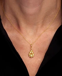 Multi-Gemstone Teardrop 18" Pendant Necklace (1 ct. t.w.) Sterling Silver