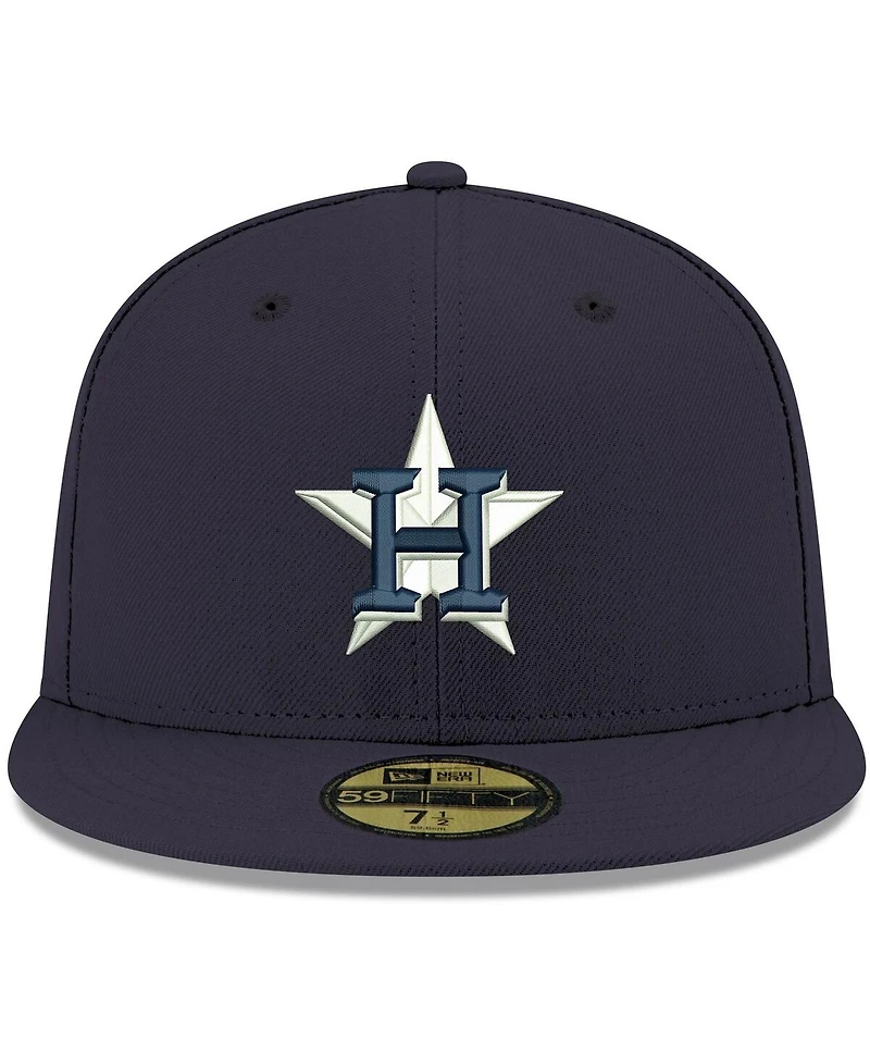 Men's New Era Navy Houston Astros Logo White 59FIFTY Fitted Hat
