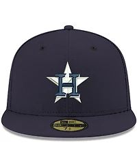 Men's New Era Navy Houston Astros Logo White 59FIFTY Fitted Hat