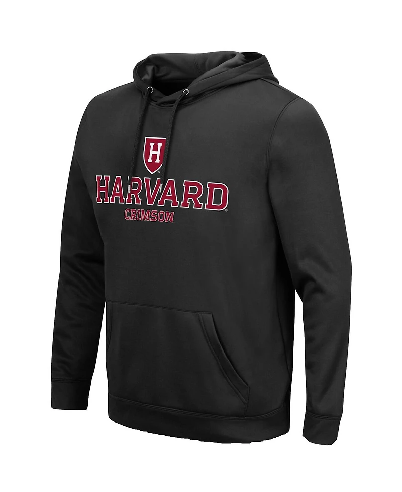 Men's Black Harvard Crimson Lantern Pullover Hoodie