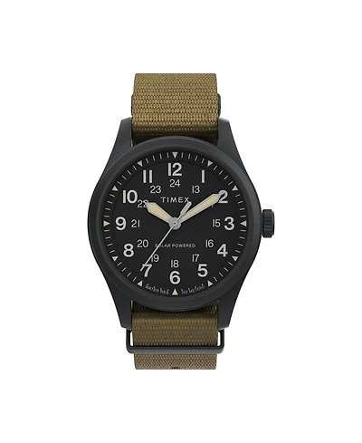 Timex Men's Solar Tan Fabric Strap Watch 36 mm