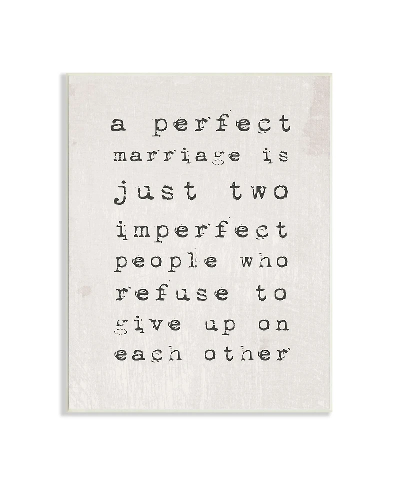 Stupell Industries A Perfect Marriage Wall Plaque Art, 10" x 15"