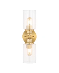 Jules Edison Cylinder 2-Light Farmhouse Contemporary Led Vanity