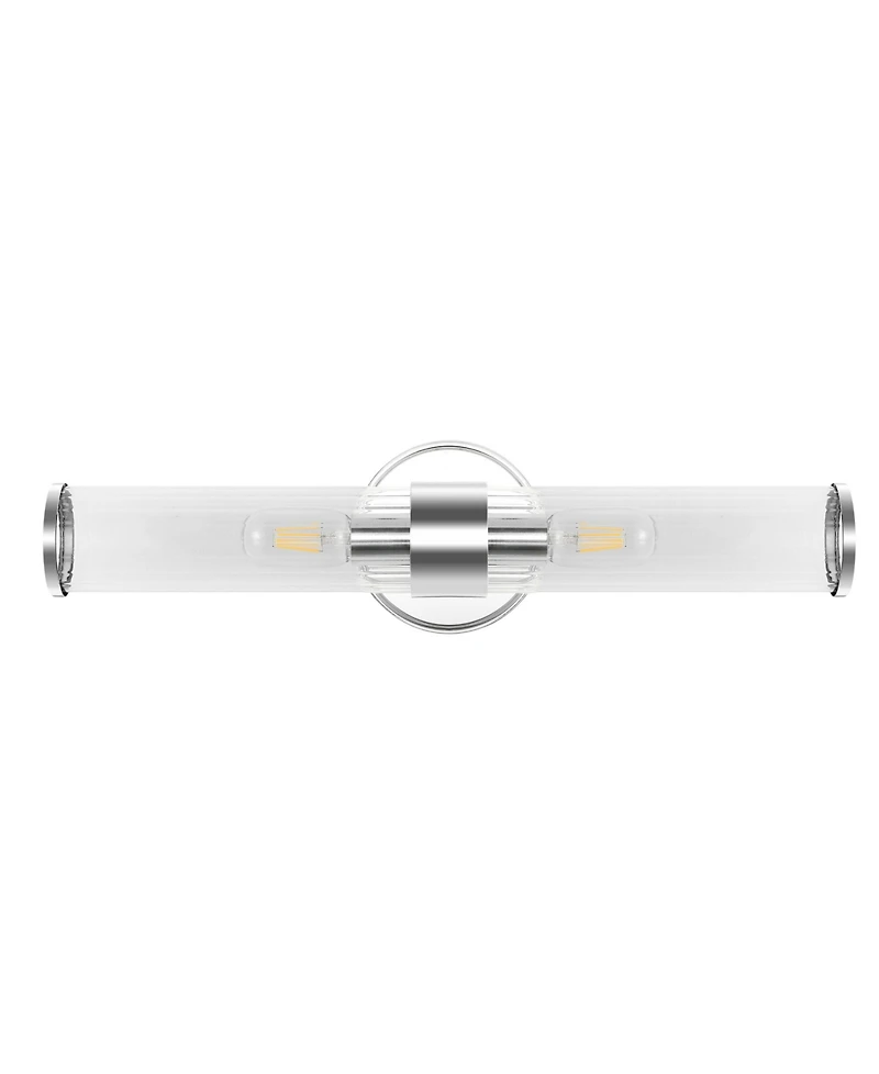Cecil 2-Light Tall Cylinder Modern Mid-Century Led Vanity