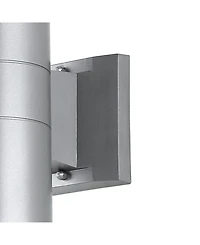 Duo 2-Light Modern Midcentury Cylinder Outdoor Integrated Led Sconce with Uplight