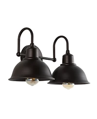 Frisco 2-Light Farmhouse Industrial Led Vanity