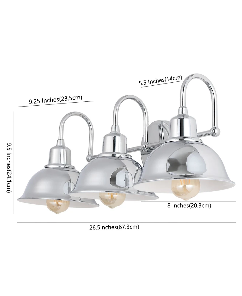 Frisco 3-Light Farmhouse Industrial Shade Vanity
