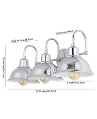Frisco 3-Light Farmhouse Industrial Shade Vanity