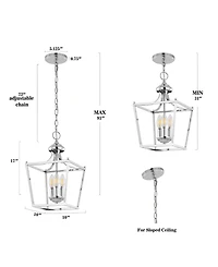 Camden -Light Iron Classic Midcentury Pendant Lantern