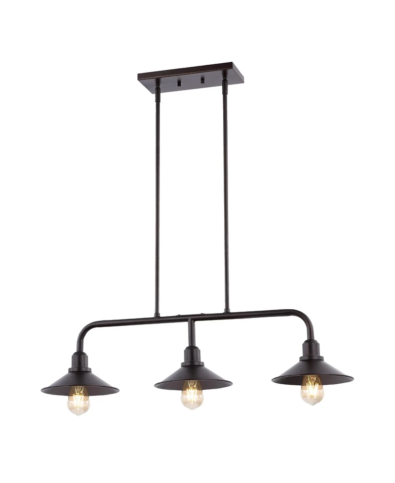 Cade 3-Light Metal Farmhouse Industrial Led Pendant