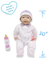 La Baby Asian 20" Soft Body Baby Doll Purple Outfit - Asian