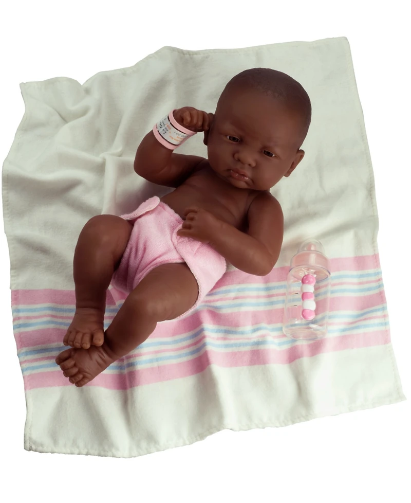 La Newborn First Day 14" African American Real Girl Baby Doll - African American Girl