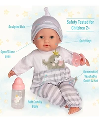 Berenguer Boutique 15" Soft Body Baby Doll Purple Outfit - Single Doll