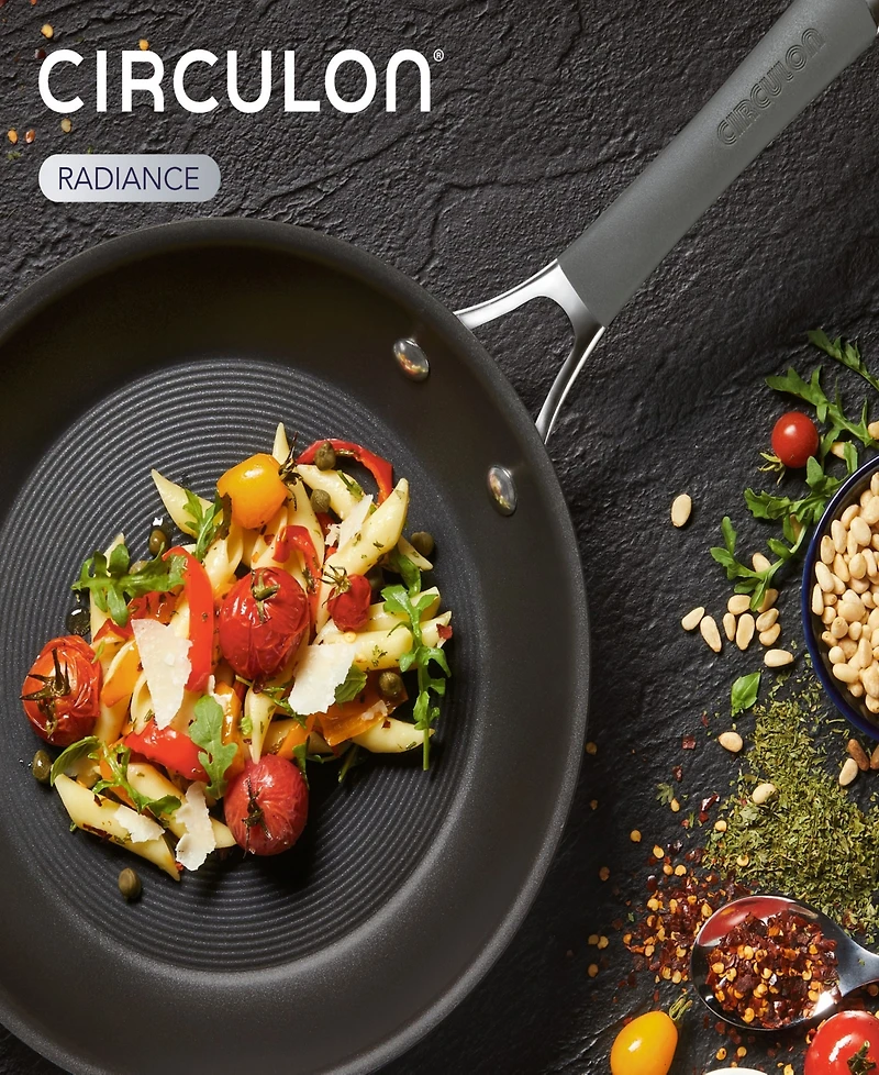 Circulon Radiance Hard-Anodized Nonstick 12" Covered Deep Skillet