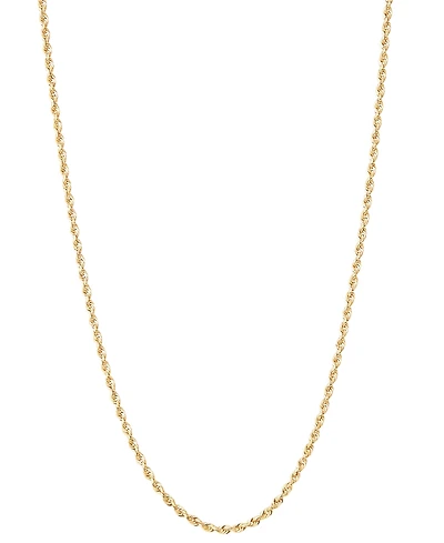 Lightweight Rope Link 18" Chain Necklace in 10k Gold