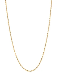 Lightweight Rope Link 18" Chain Necklace in 10k Gold