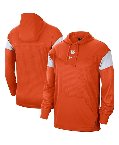 Men's Orange Clemson Tigers Sideline Jersey Pullover Hoodie