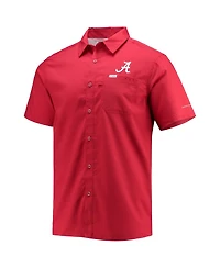 Men's Crimson Alabama Tide Slack Camp Button-Up Shirt