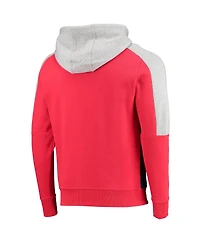 Men's Red, Navy Washington Capitals Playoffs Color Block Full-Zip Hoodie