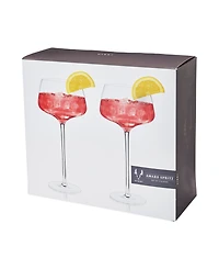 Viski Raye Angled Amaro Spritz Crystal Glasses, Set of 2, 16 Oz