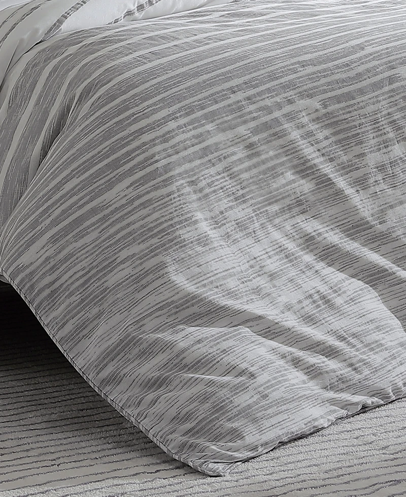 Closeout! Kenneth Cole New York Abstract Stripe Comforter Set, King