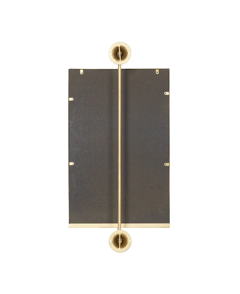 Wood Contemporary Wall Mirror, 28" x 14"