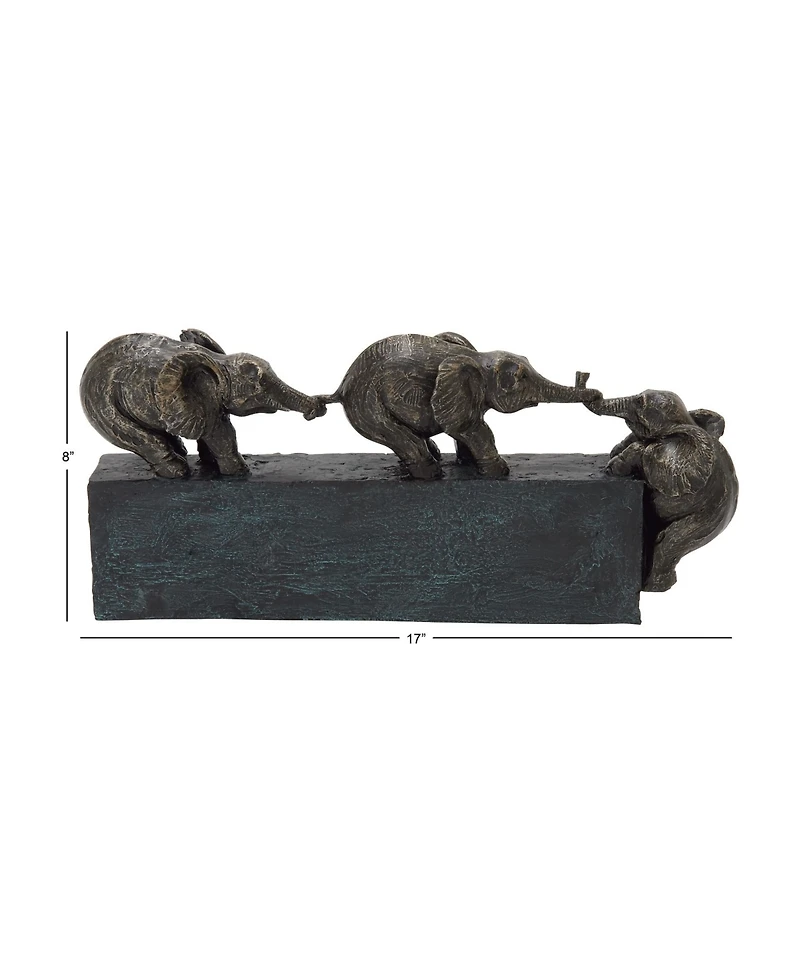 Eclectic Elephant Sculpture, 8" x 17"