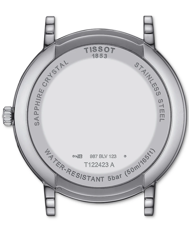 Tissot Men's Carson Premium Gent Moonphase Blue Leather Strap Watch 40mm