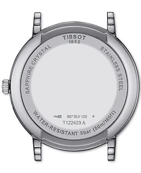 Tissot Men's Carson Premium Gent Moonphase Blue Leather Strap Watch 40mm