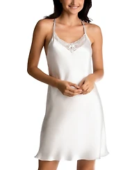 Linea Donatella 'Mrs' Satin Wrap Bridal Robe, Chemise Nightgown Set