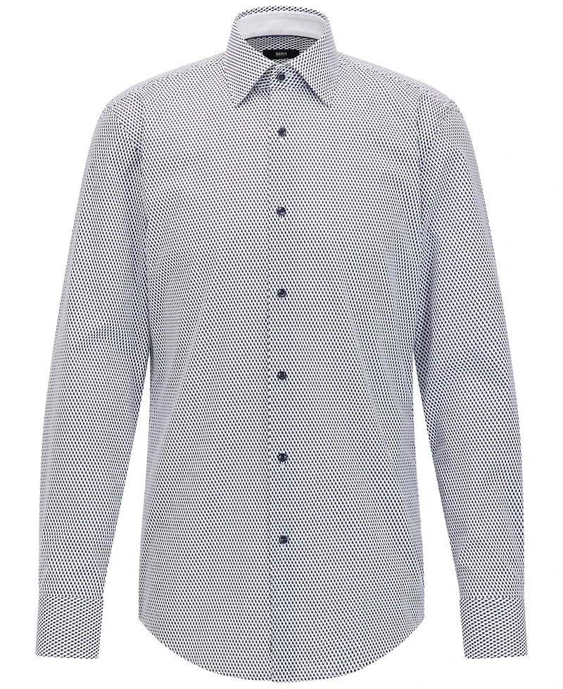 Boss by Hugo Boss Men's Slim-Fit Geometric-Print Shirt
